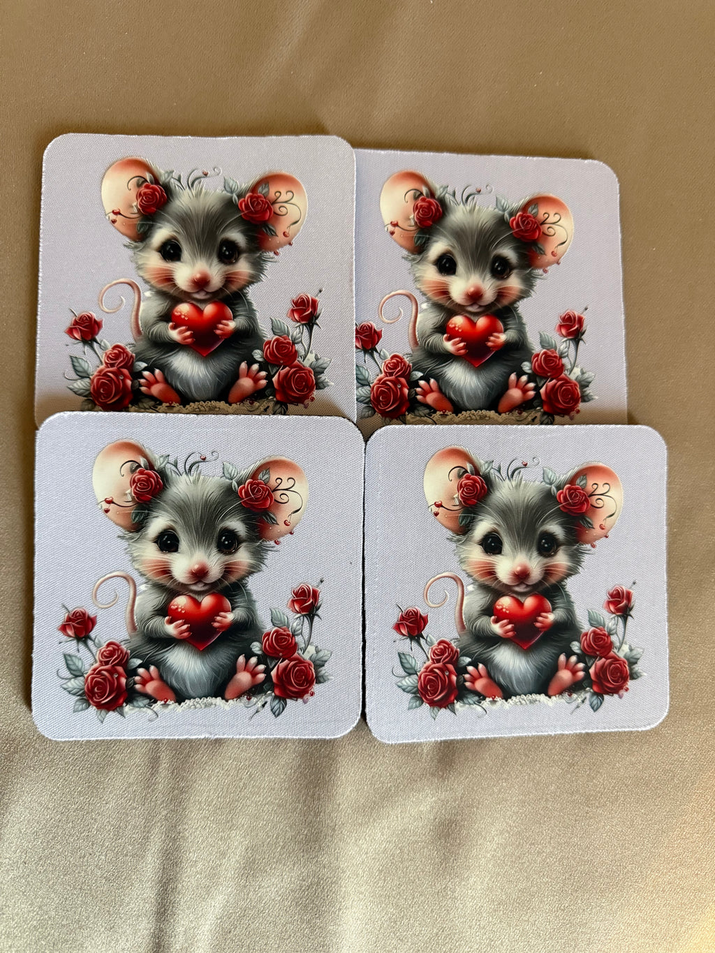 (Sample) coasters made by hand (4pack-is $5.00)(2pack-is $3.00