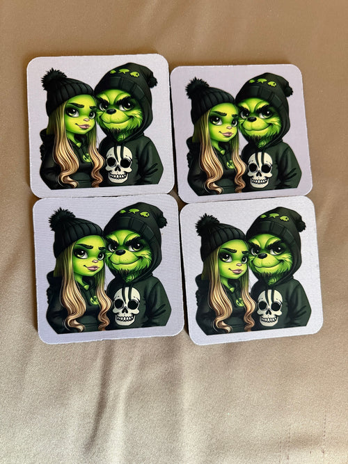 (Sample) coasters made by hand (4pack-is $5.00)(2pack-is $3.00