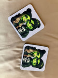 (Sample) coasters made by hand (4pack-is $5.00)(2pack-is $3.00